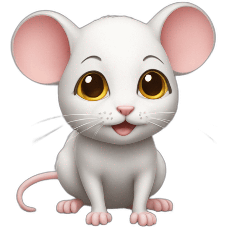 Small mouse looks like a cat emoji