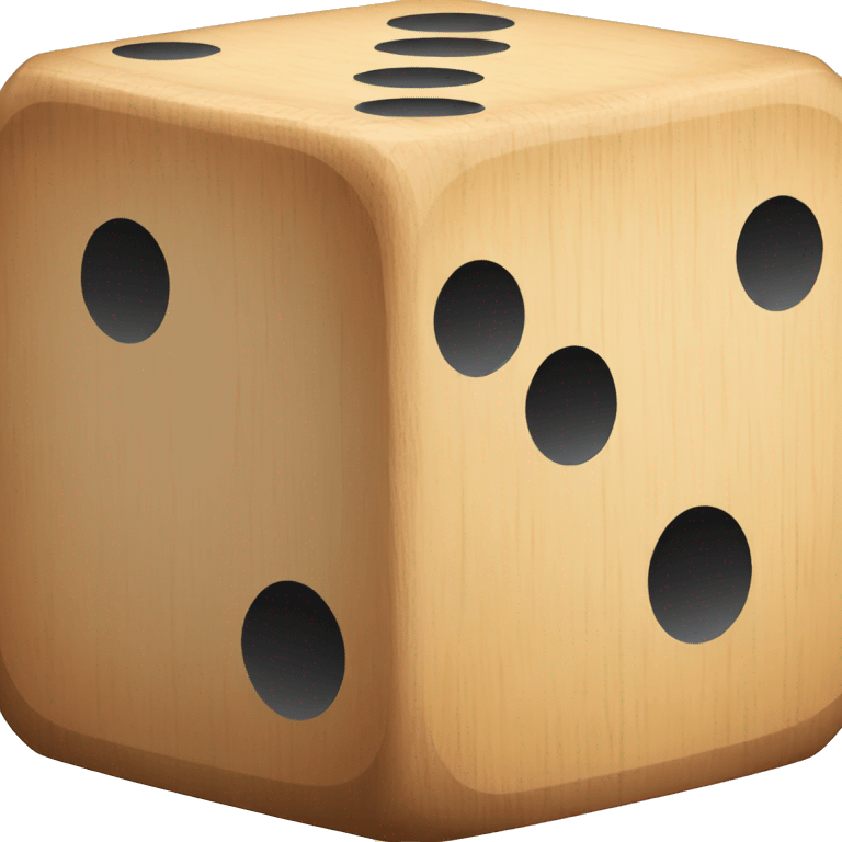 wooden dice emoji