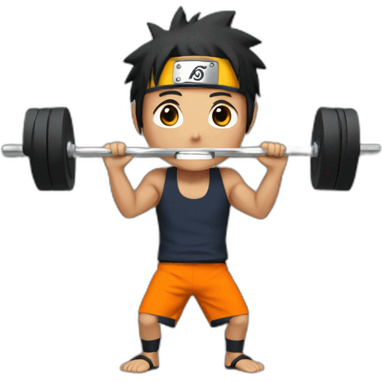 naruto lifting weights emoji