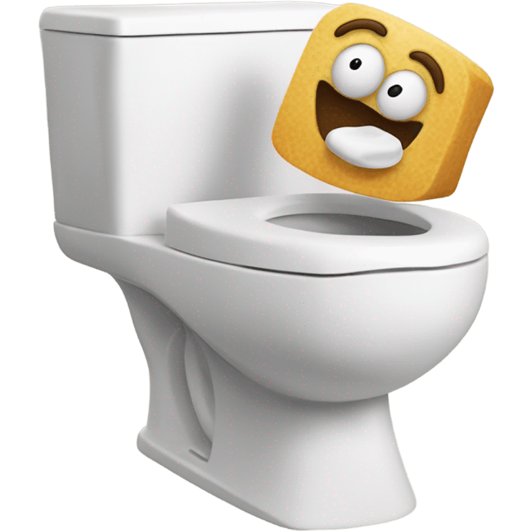 skibidi toilet eating a skibidi tolet emoji