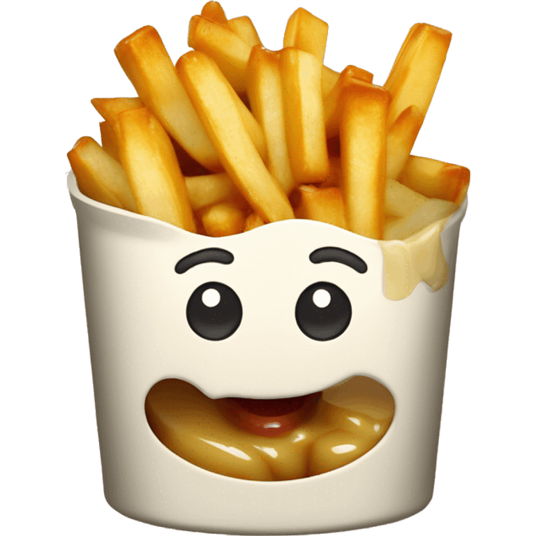 Poutine sui mange une poutine emoji