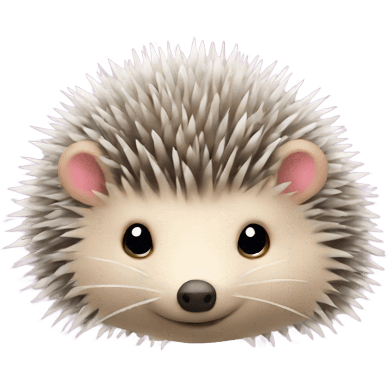 Hedgehog in fog with pink bow  emoji