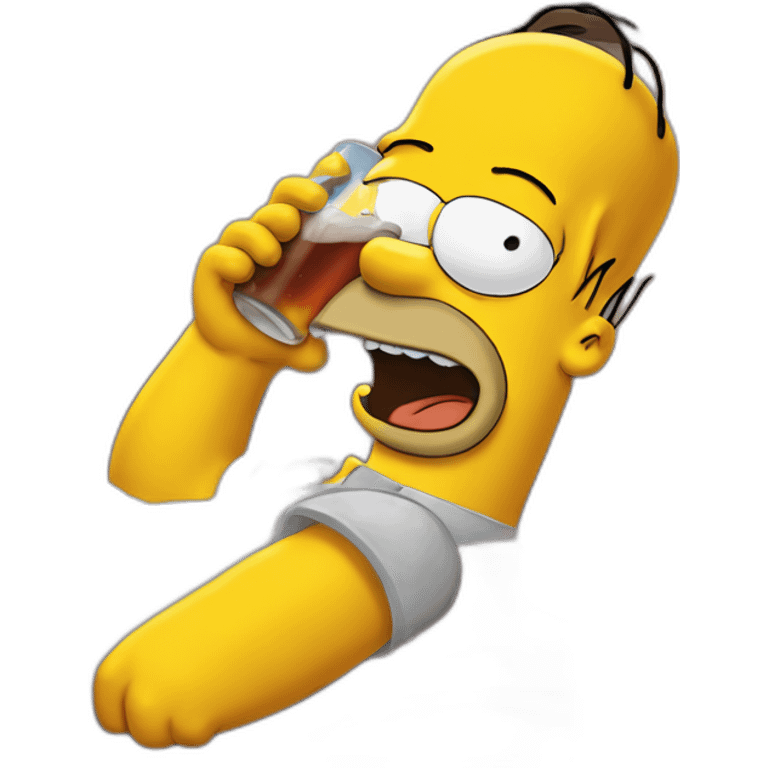 Homer Simpson drunk emoji