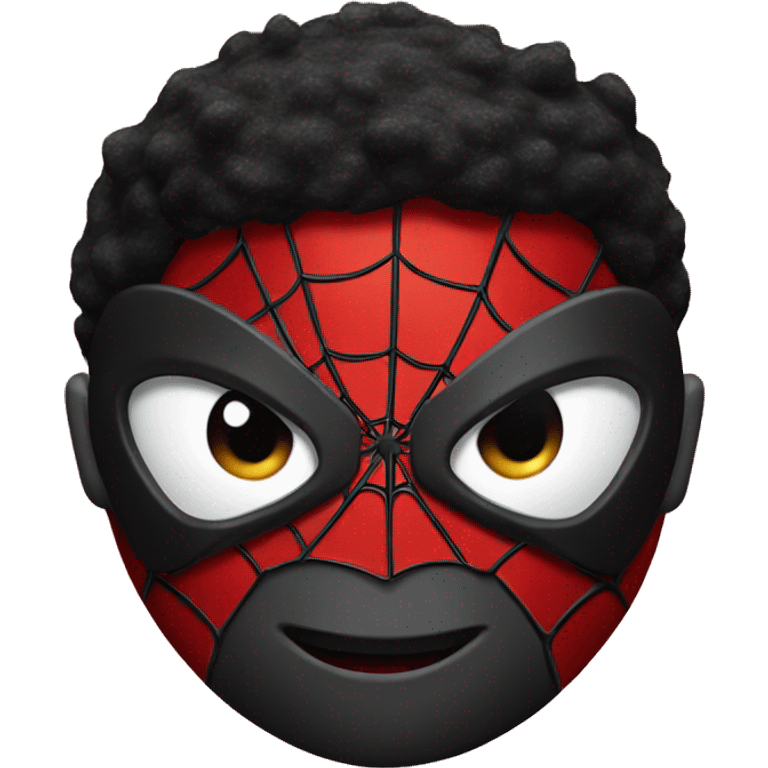 miles morales with spiderman mask emoji