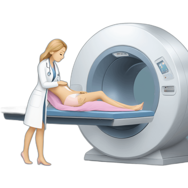 Posh-Radiologist-performing-breast-mri-to-woman emoji