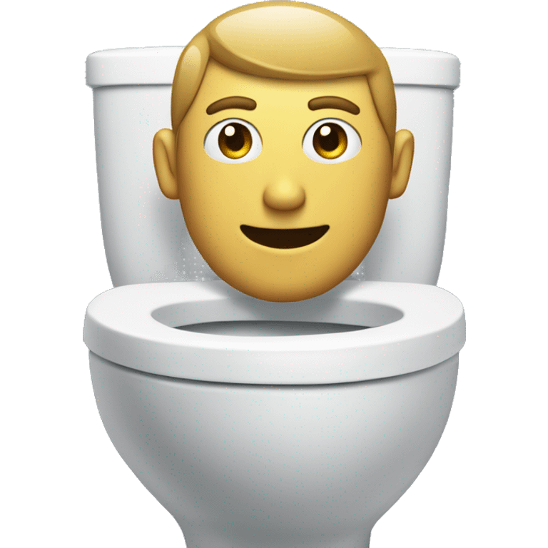 toilet with mans head coming out emoji