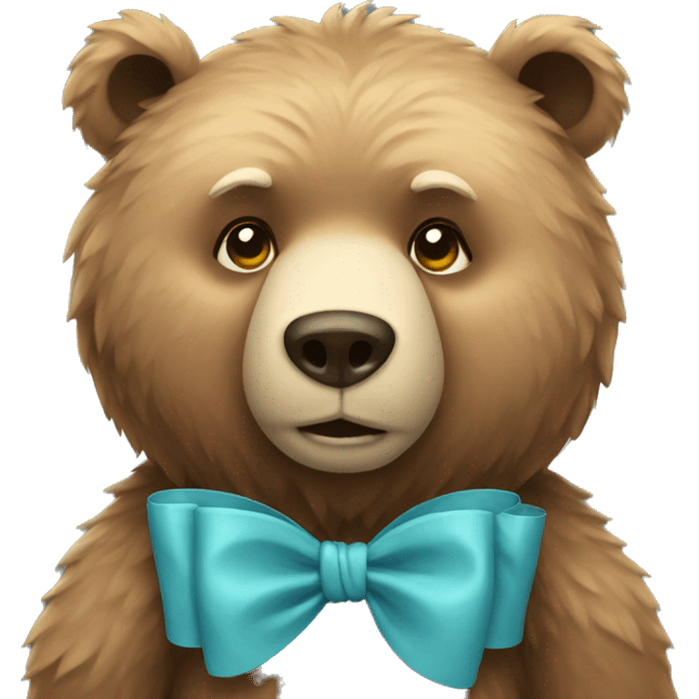 Bear with a bow emoji