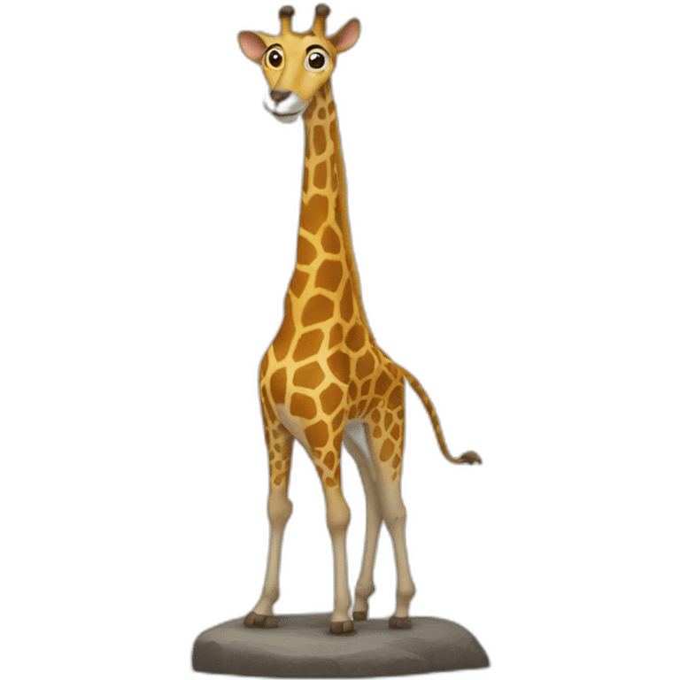 Souris sur une girafe emoji