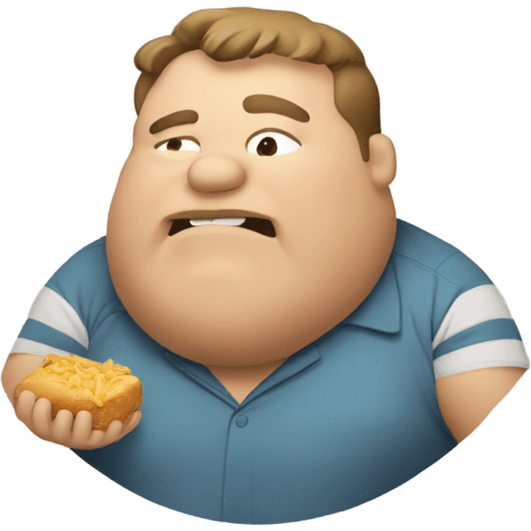 Fat guy eating  emoji