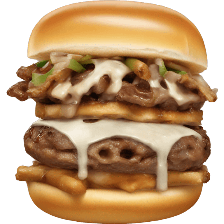 donut philly cheesesteak burger  emoji