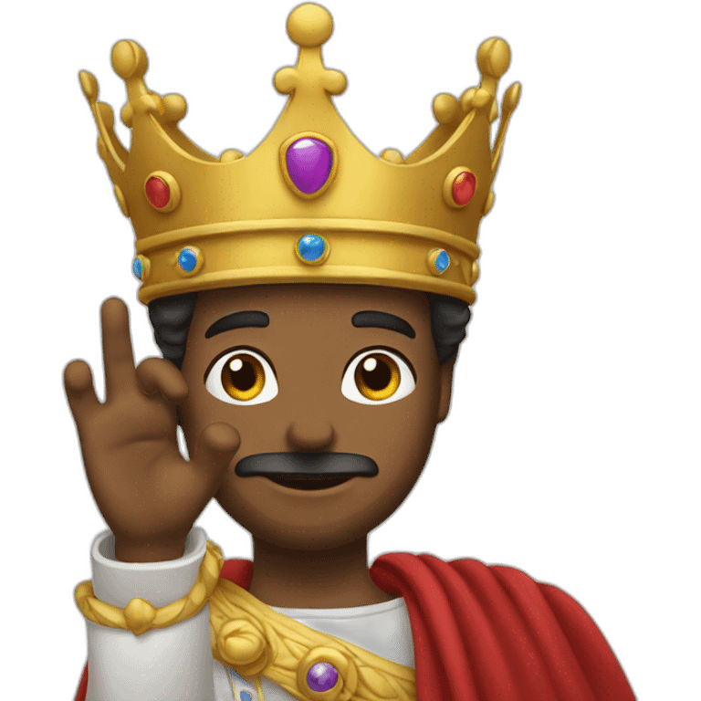 A King Who Salutes with His Hand emoji