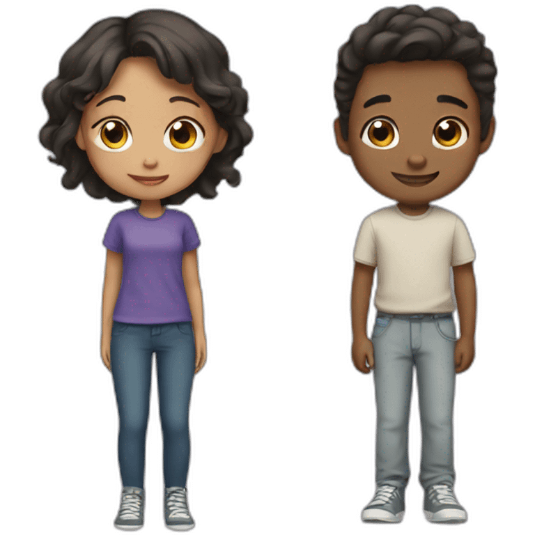 Girl and boy emoji