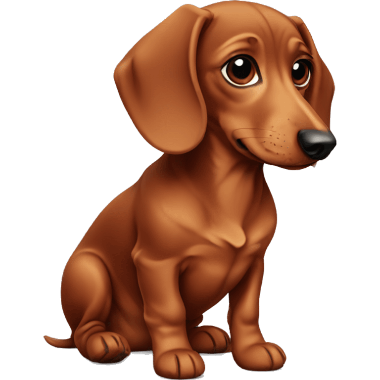 red dachshund puppy emoji