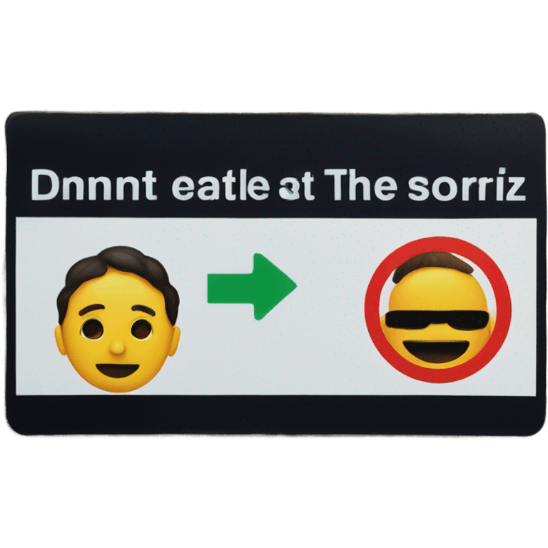 sticker on a underground uk roadsign emoji