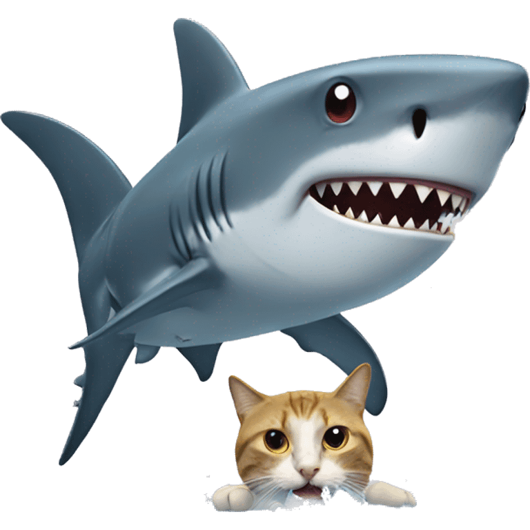 shark with cat emoji