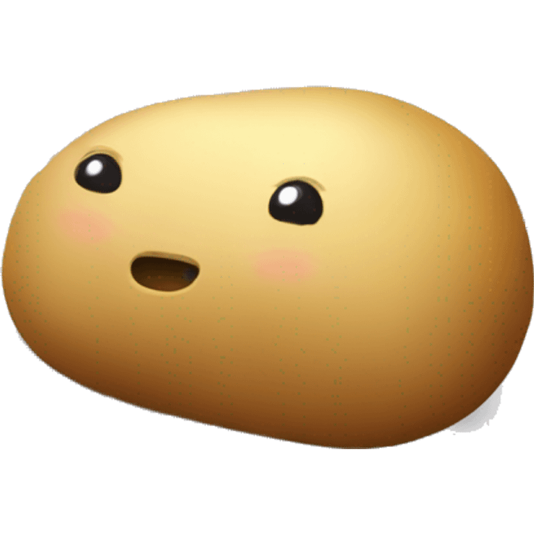 a potato sleeping on a bed emoji