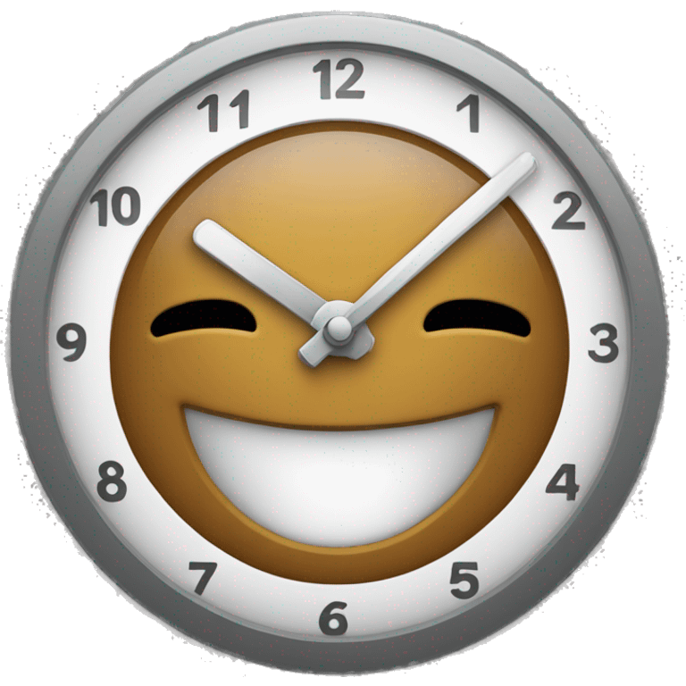 friendly clock smiling emoji