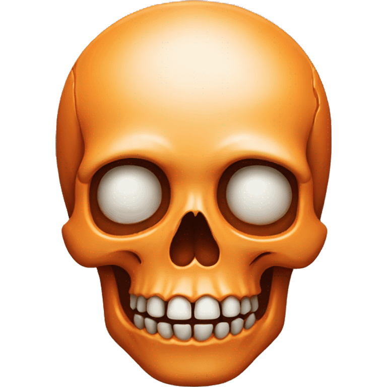 skull in orange emoji