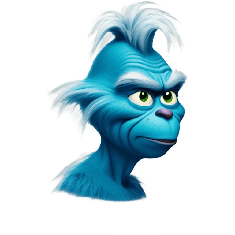 The grinch but he is blue emoji