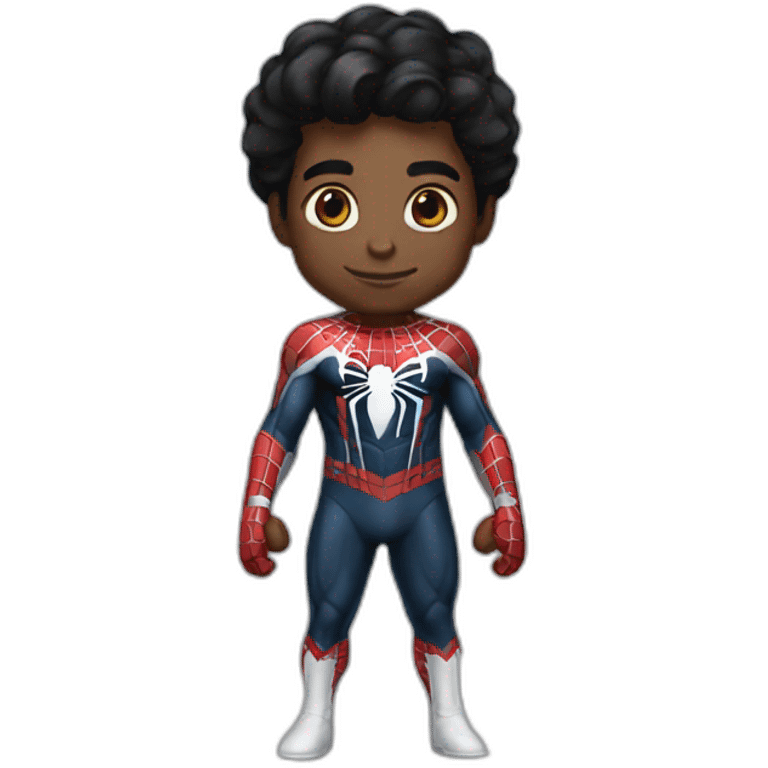 Spider-Man black hair White skin  emoji