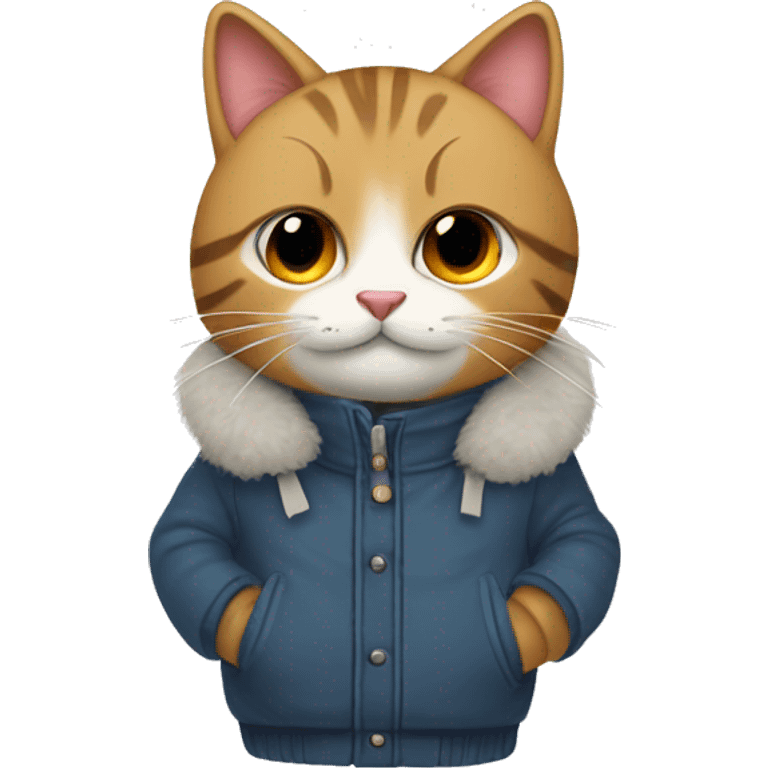 Gato con ropa de invierno emoji