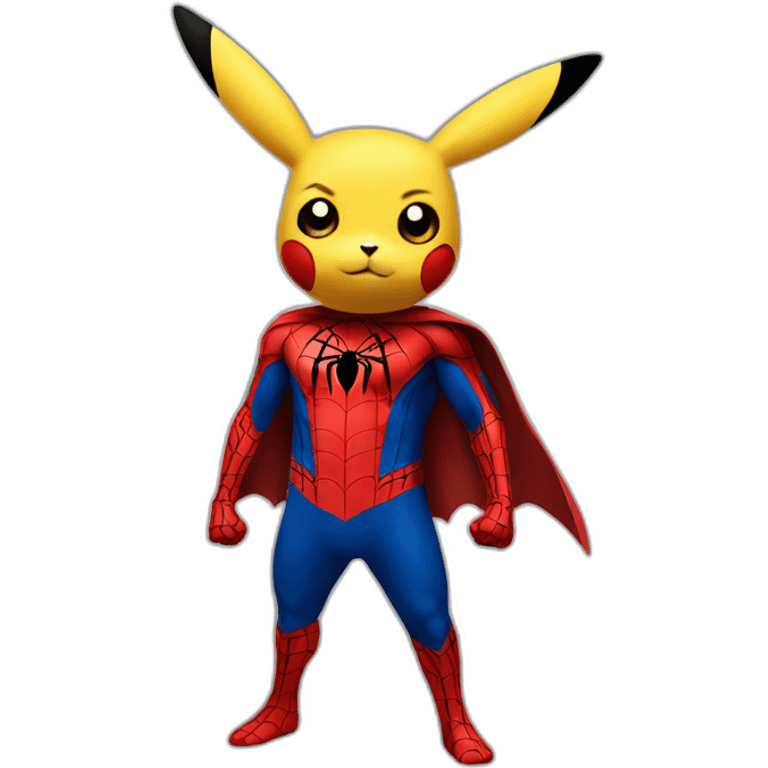 Pikachu as Spider-Man emoji