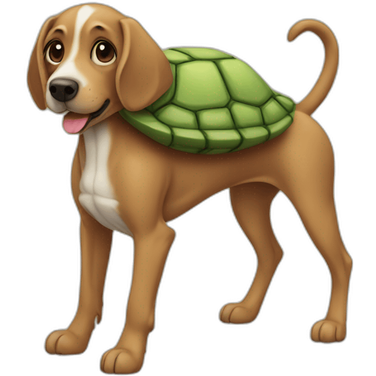 chien sur tortue emoji