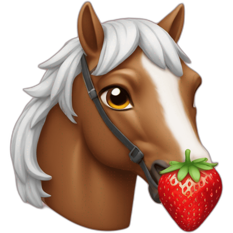 Fraise sur cheval emoji