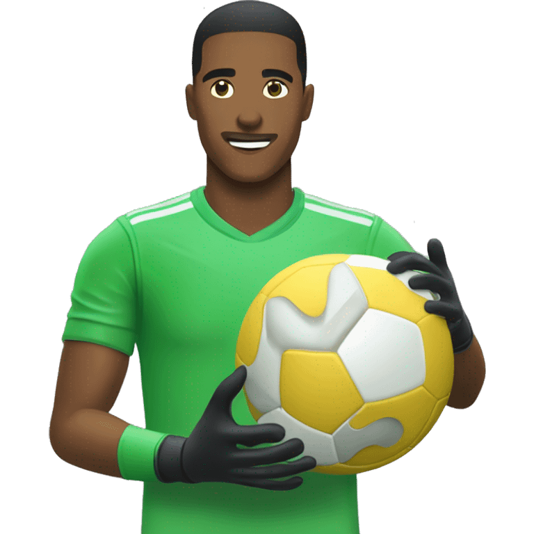 Goleiro de defendendo uma bola emoji