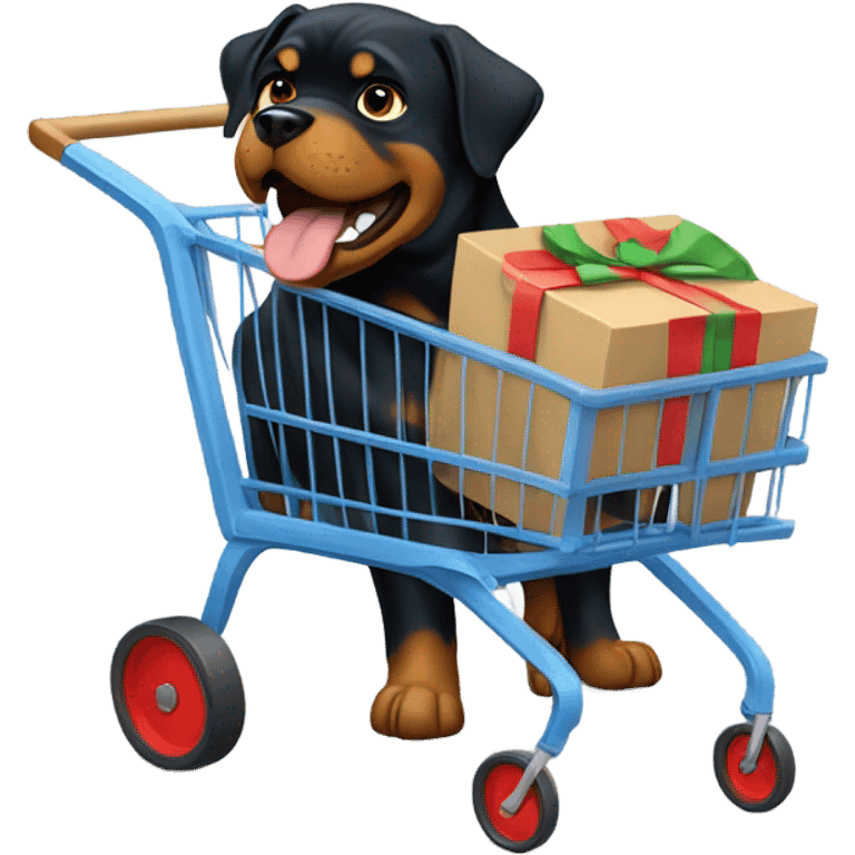 Rottweiler hauling a load  emoji