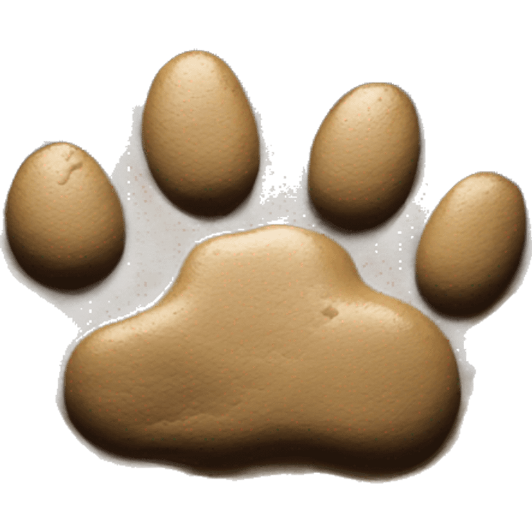 dog paw imprint in mud emoji