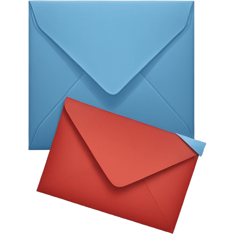 Blue and red envelope emoji