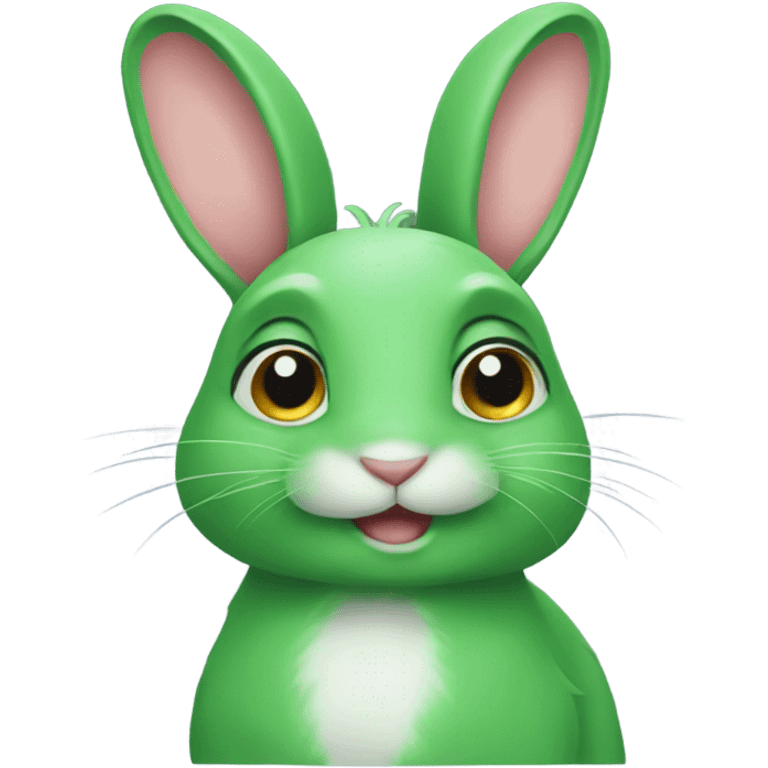 Green rabbit  emoji