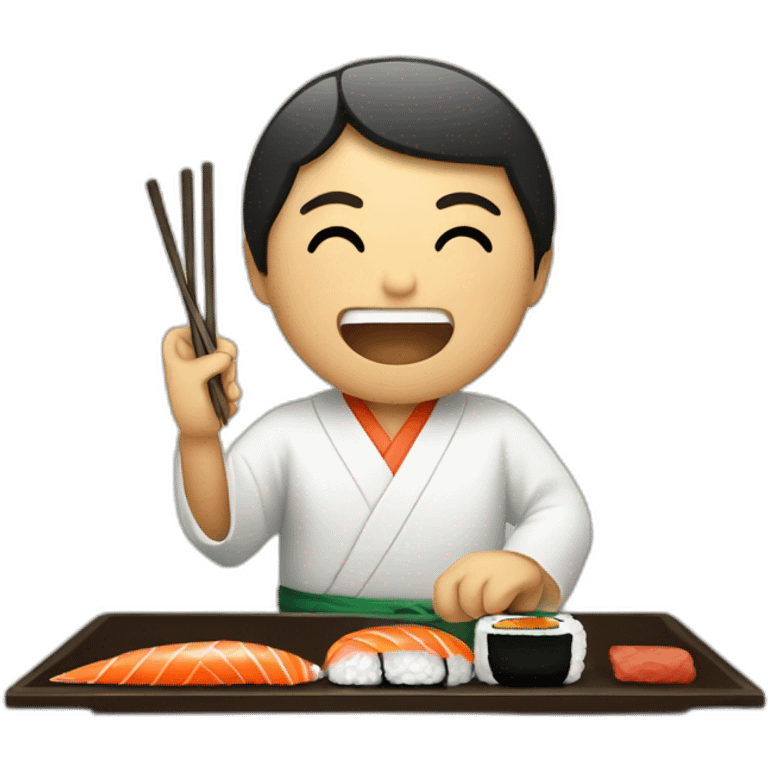 japones haciendo sushi emoji