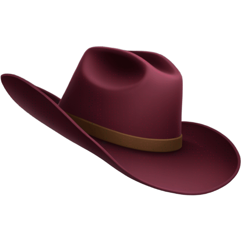 Burgundy cowboy hat emoji