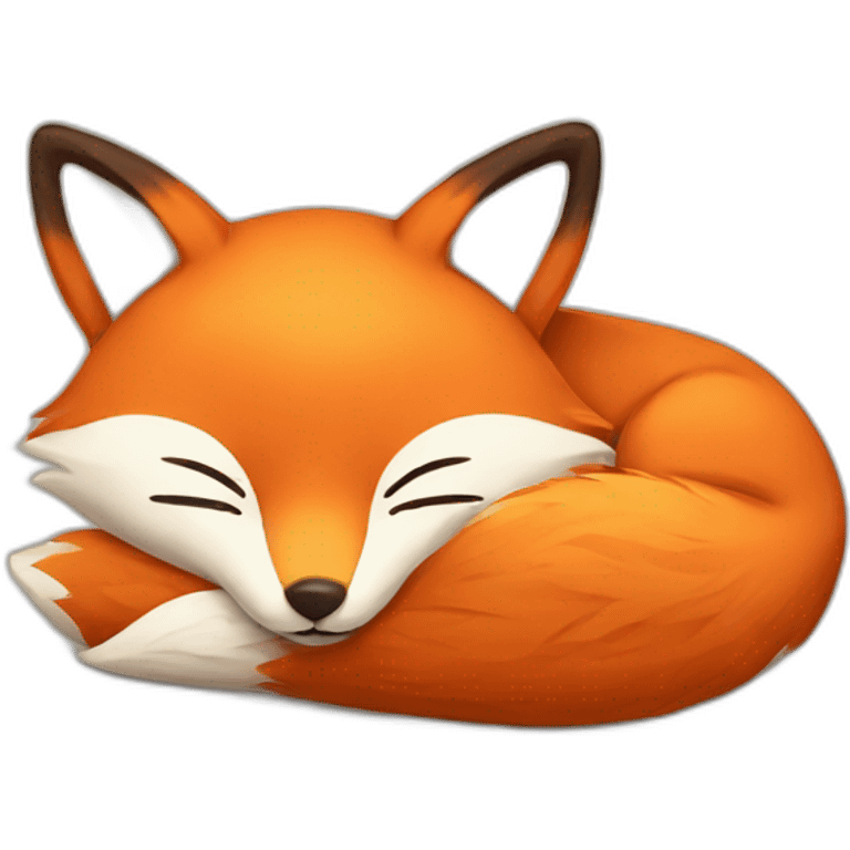 fox sleep emoji