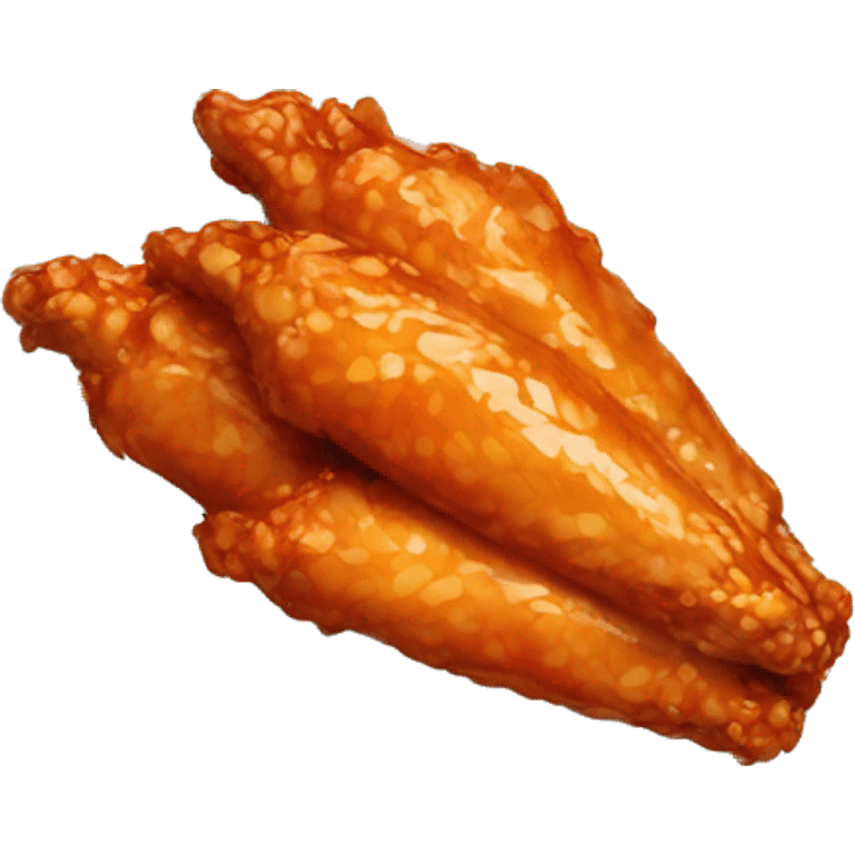 Hot wing on a plate  emoji