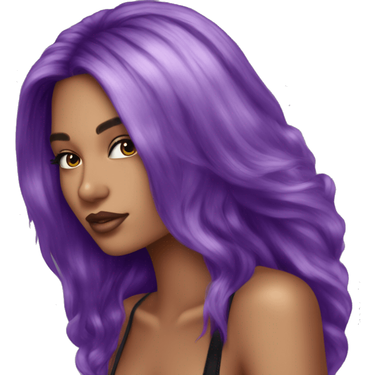 victoria secret purple hair beautiful  emoji