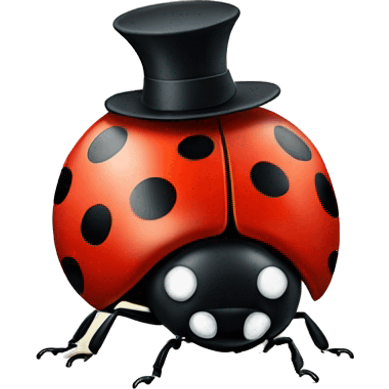 ladybug with tophat emoji