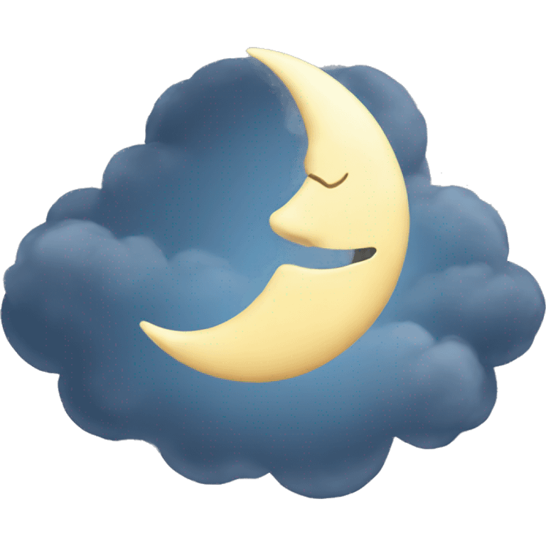 Moon in the cloud emoji