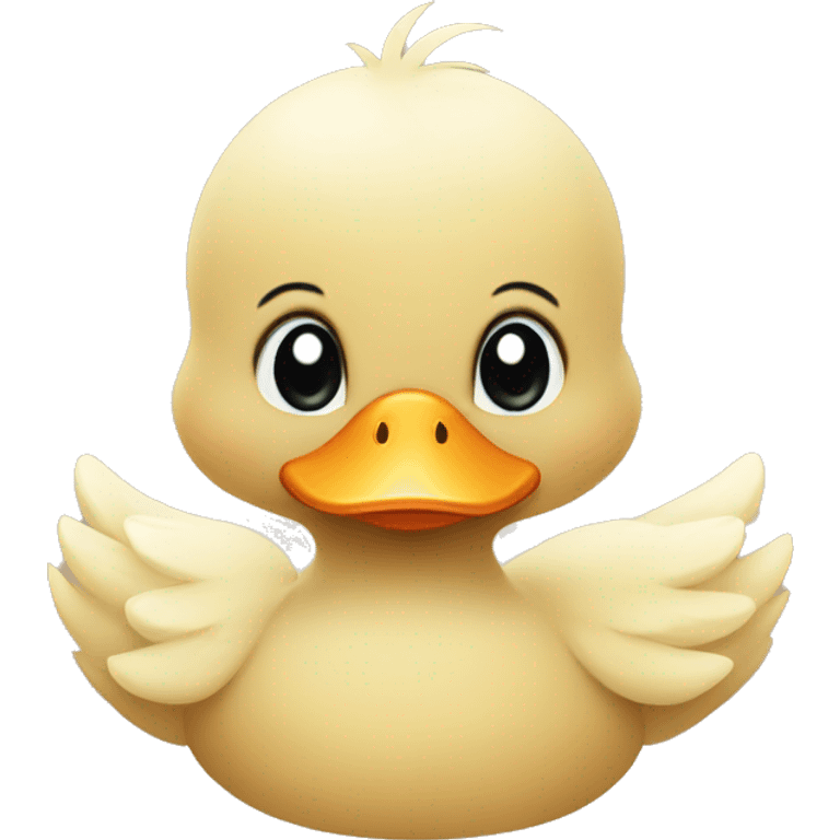 Cute duck beige  emoji