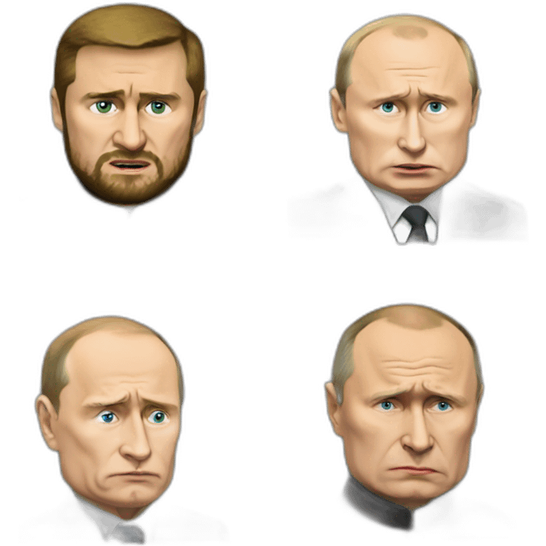 Crying Ramzan Kadyrov and angry vladimir putin in elevator wheelchair emoji