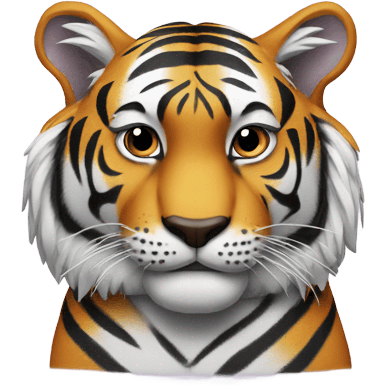 Bengal tiger wearing an lsu headband  emoji