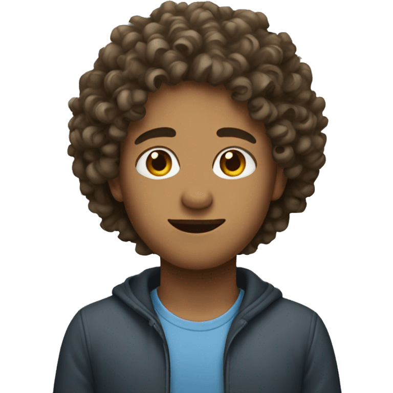 Person with curly hair  emoji