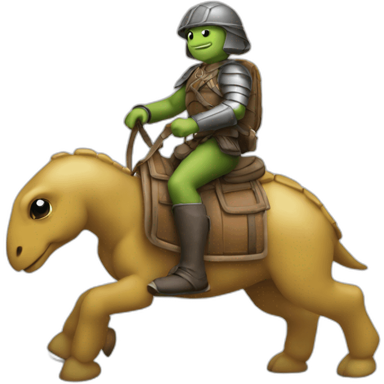 tortue sur un cheval emoji