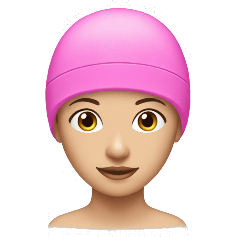 Lady pink swimming cap emoji