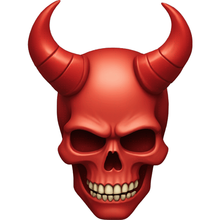 a red skull with horns emoji