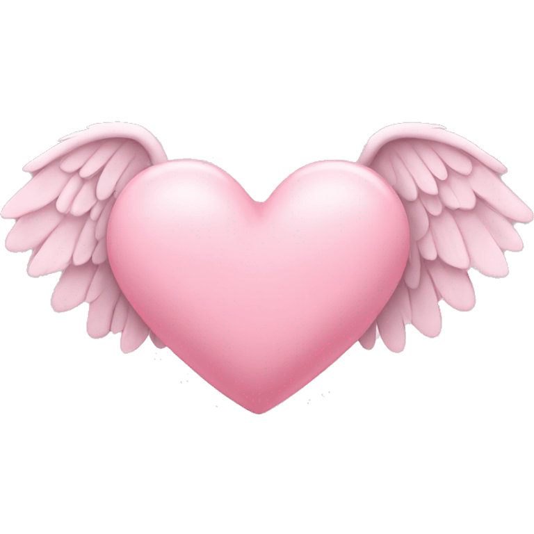 light pink heart with wings emoji