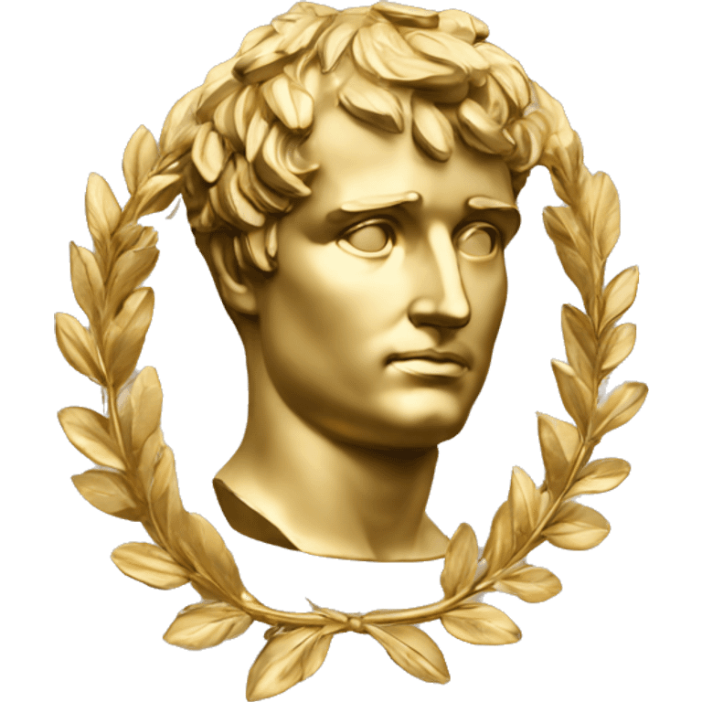 Laurel wreath napoleon golden statue emoji