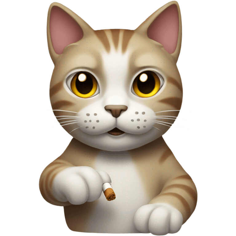 cat smoking a joint emoji